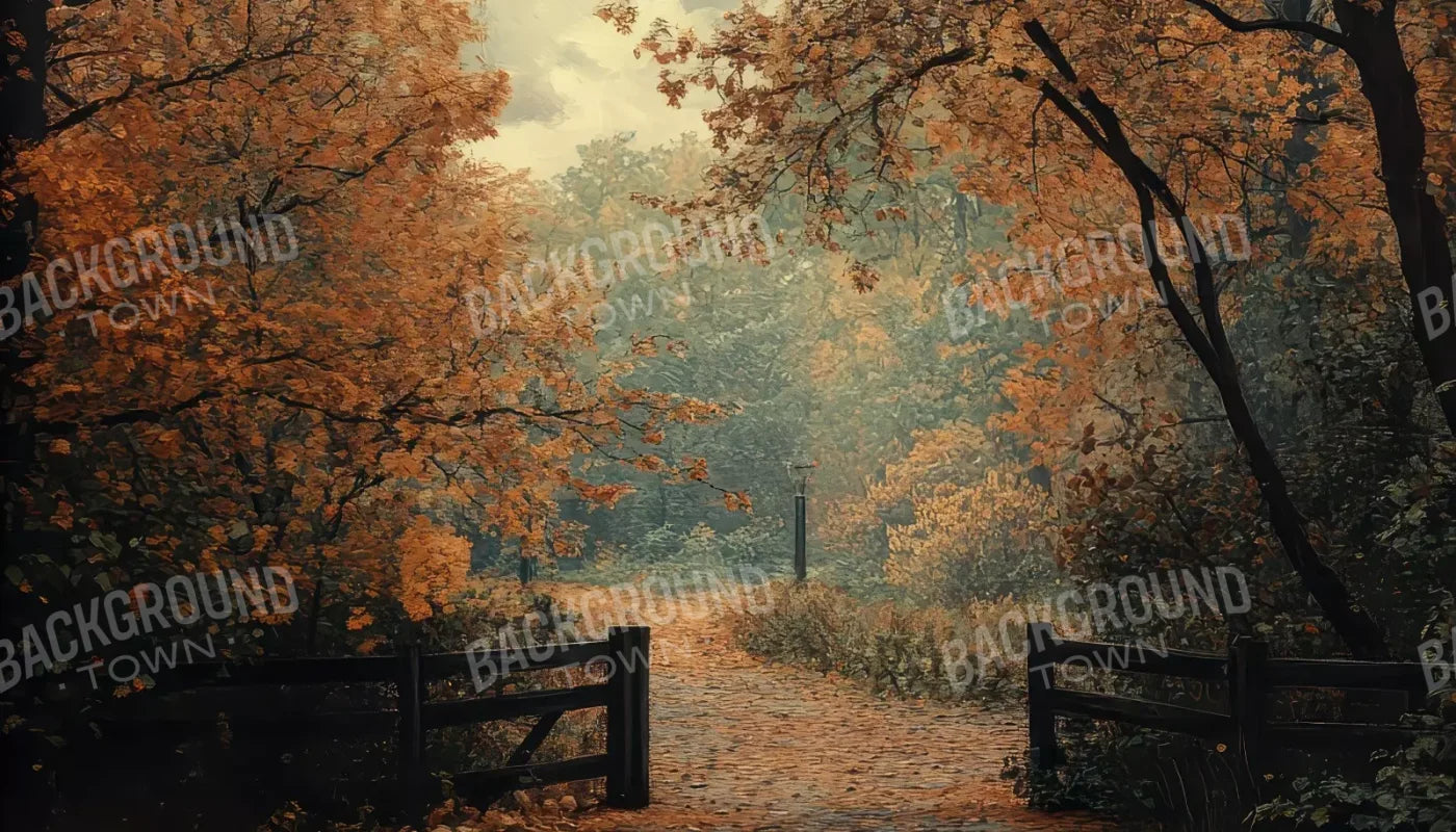 Quiet Fall Lane 14’X8’ Ultracloth (168 X 96 Inch) Backdrop
