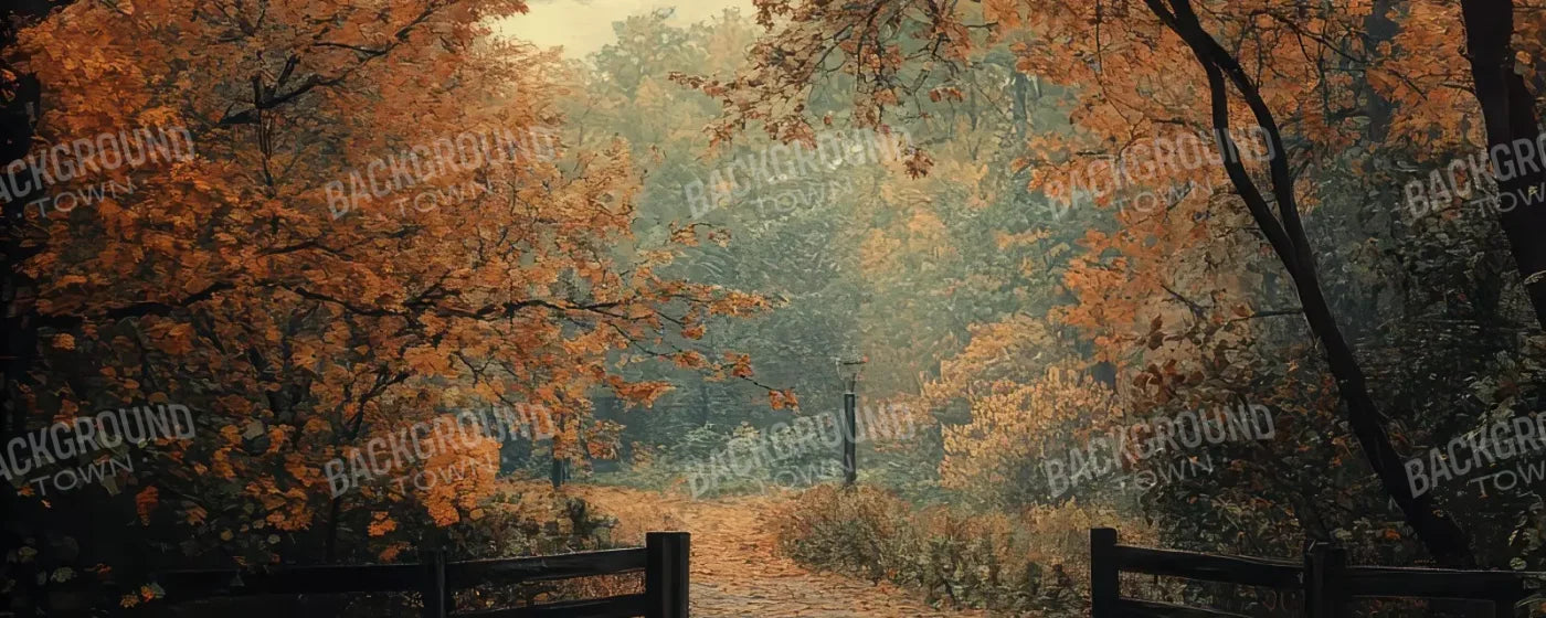 Quiet Fall Lane 20’X8’ Ultracloth (240 X 96 Inch) Backdrop