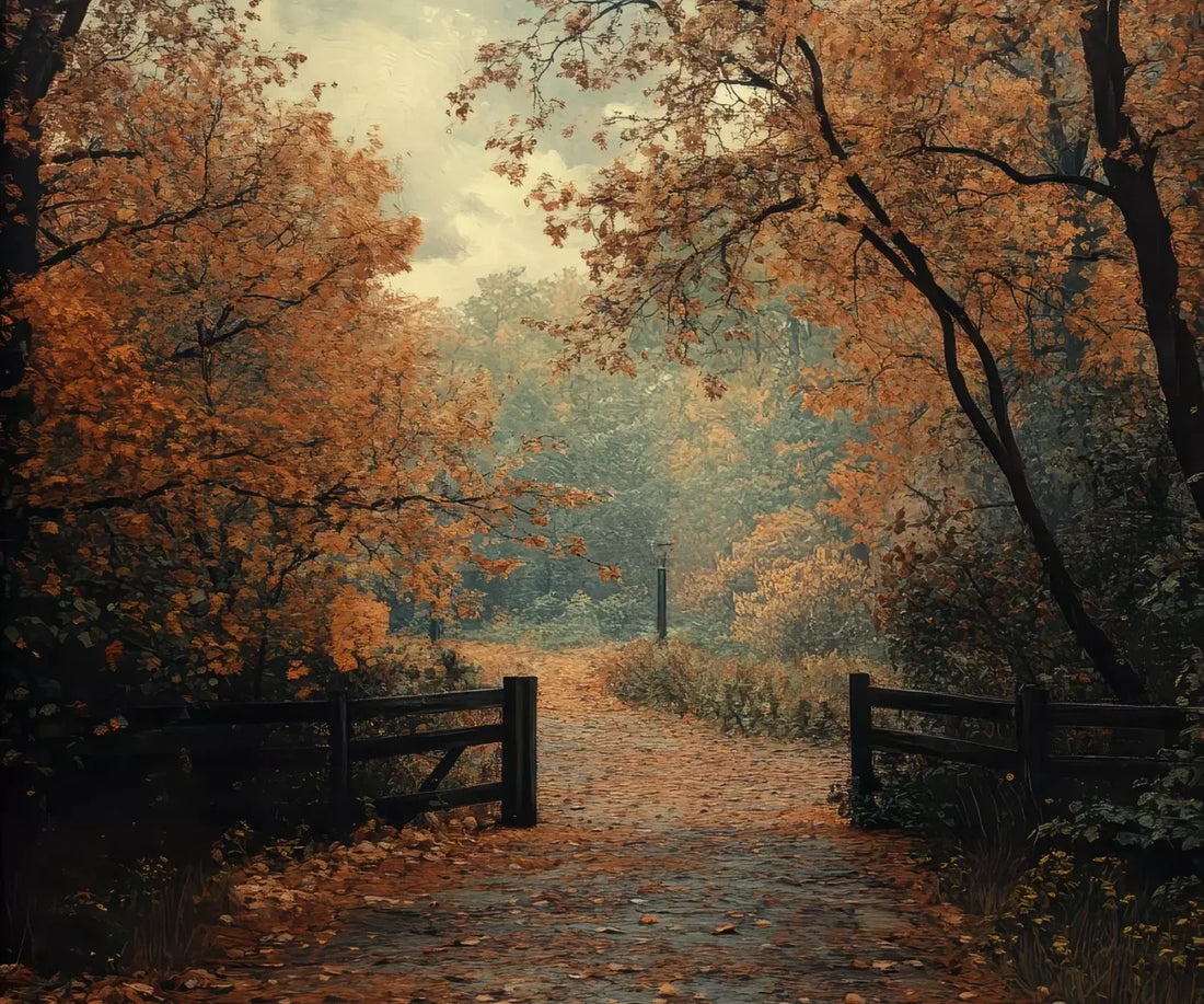 Quiet Fall Lane 5’X4’2 Fleece (60 X 50 Inch) Backdrop