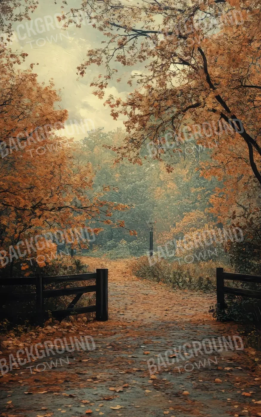 Quiet Fall Lane 5’X8’ Ultracloth (60 X 96 Inch) Backdrop