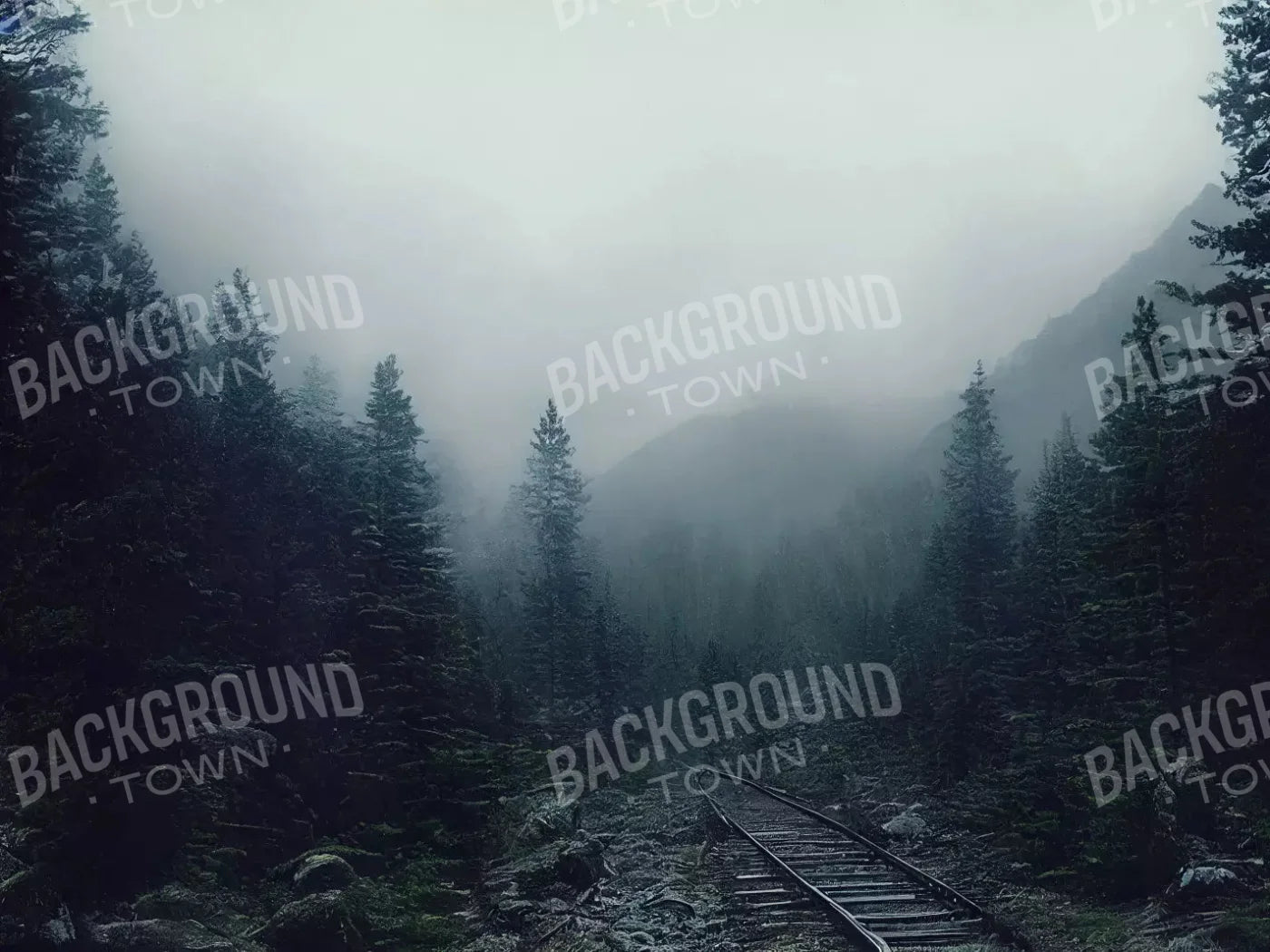 Railroad Haze 7X5 Ultracloth ( 84 X 60 Inch ) Backdrop
