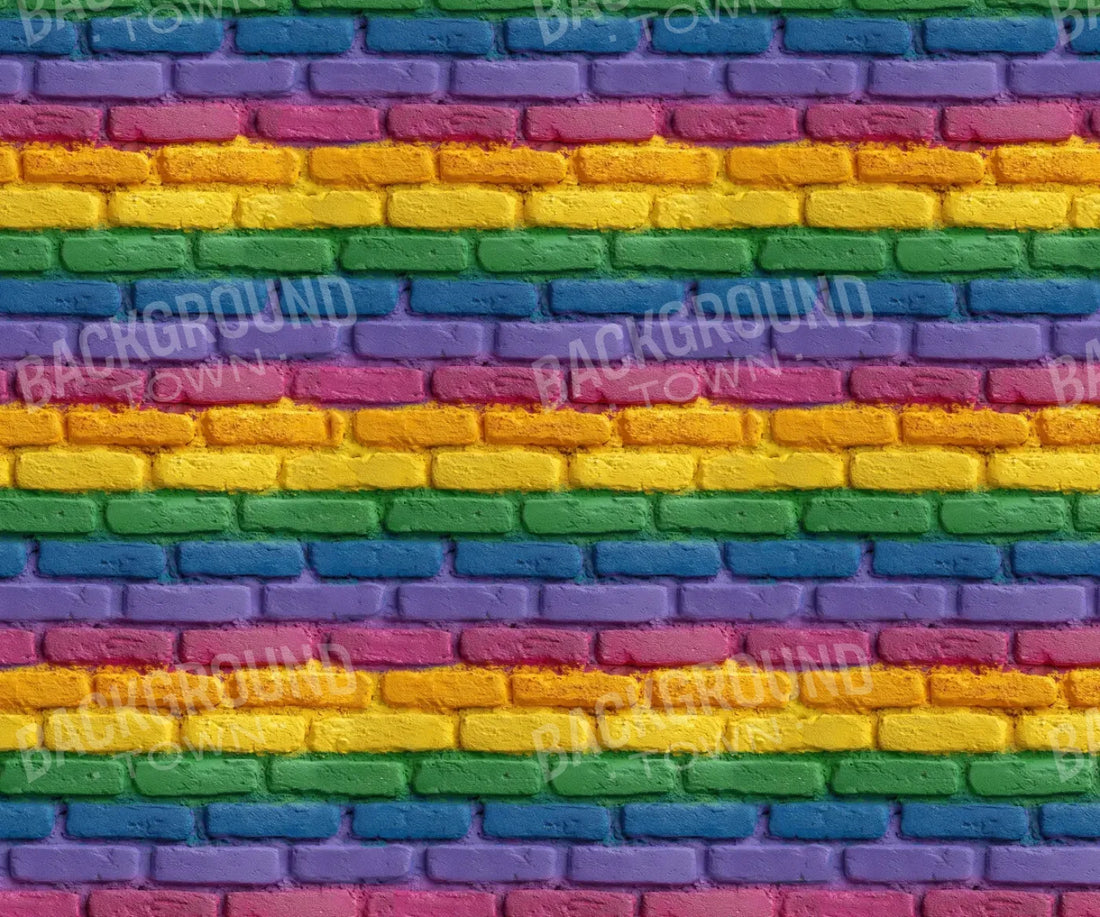 Rainbow Brick Wall 5’x4’2 Fleece (60 x 50 inch) Backdrop
