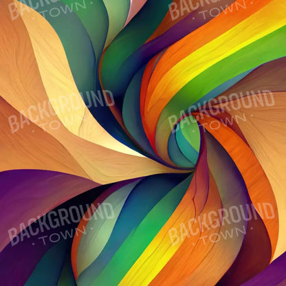 Rainbow Confusion 3 8X8 Fleece ( 96 X Inch ) Backdrop