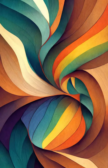 Rainbow Swirls 8X12 Ultracloth ( 96 X 144 Inch ) Backdrop