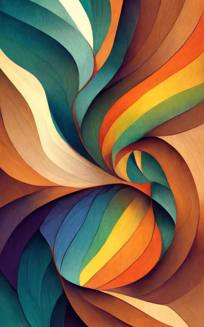 Rainbow Swirls 9X14 Ultracloth ( 108 X 168 Inch ) Backdrop