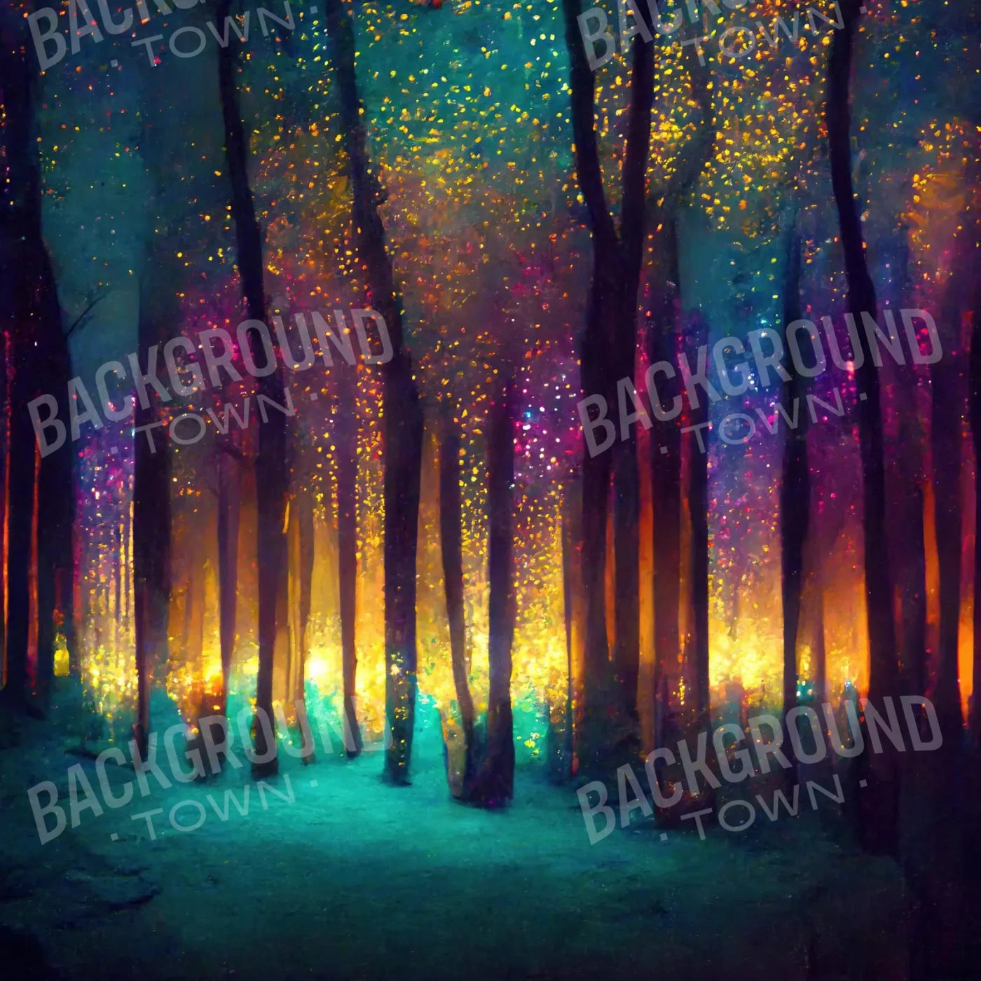 Rainbow Forest 10X10 Ultracloth ( 120 X Inch ) Backdrop