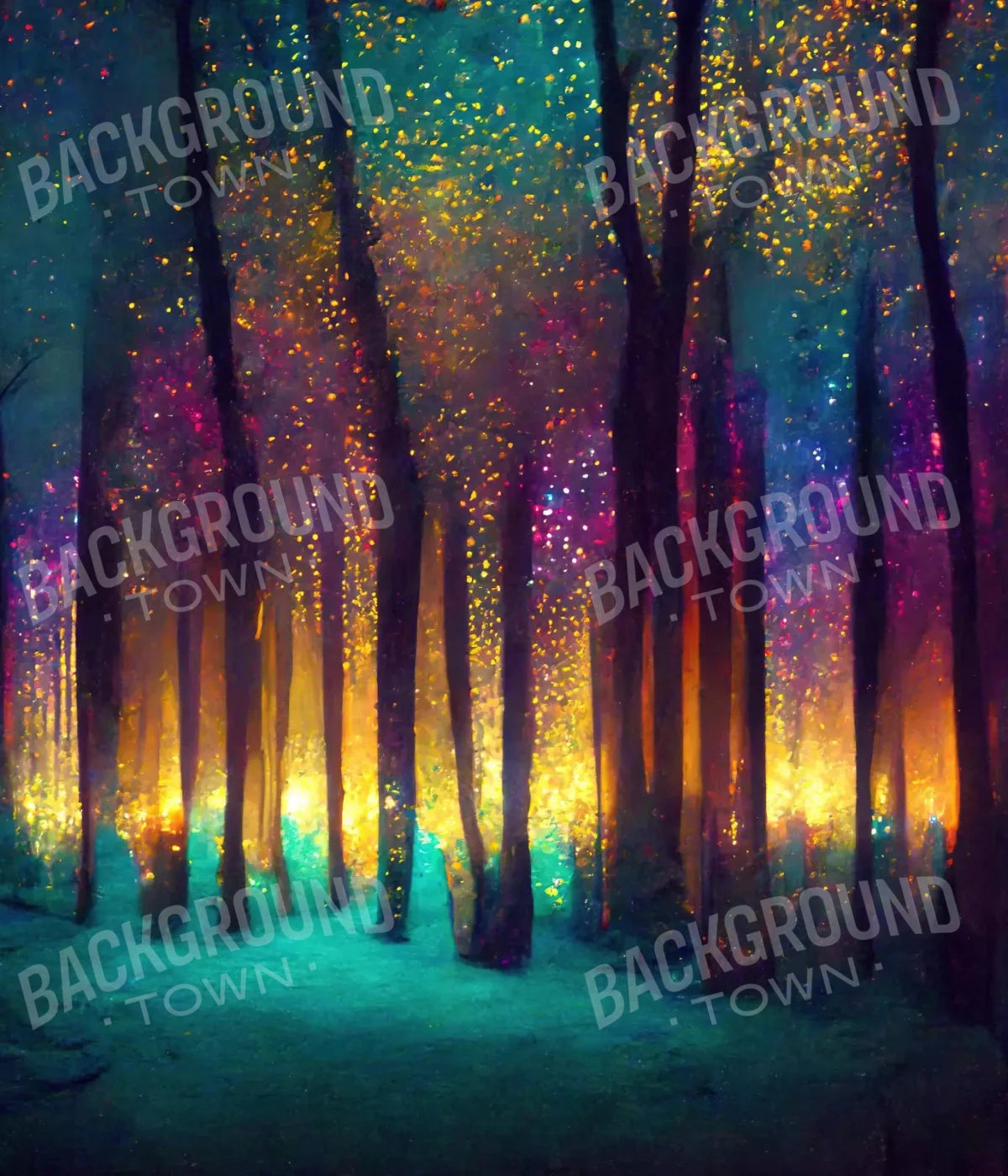 Rainbow Forest 10X12 Ultracloth ( 120 X 144 Inch ) Backdrop