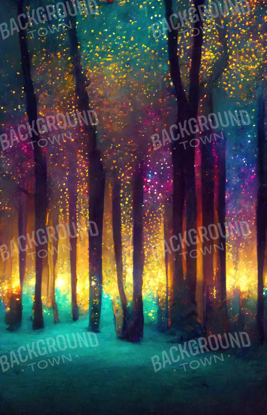 Rainbow Forest 8X12 Ultracloth ( 96 X 144 Inch ) Backdrop