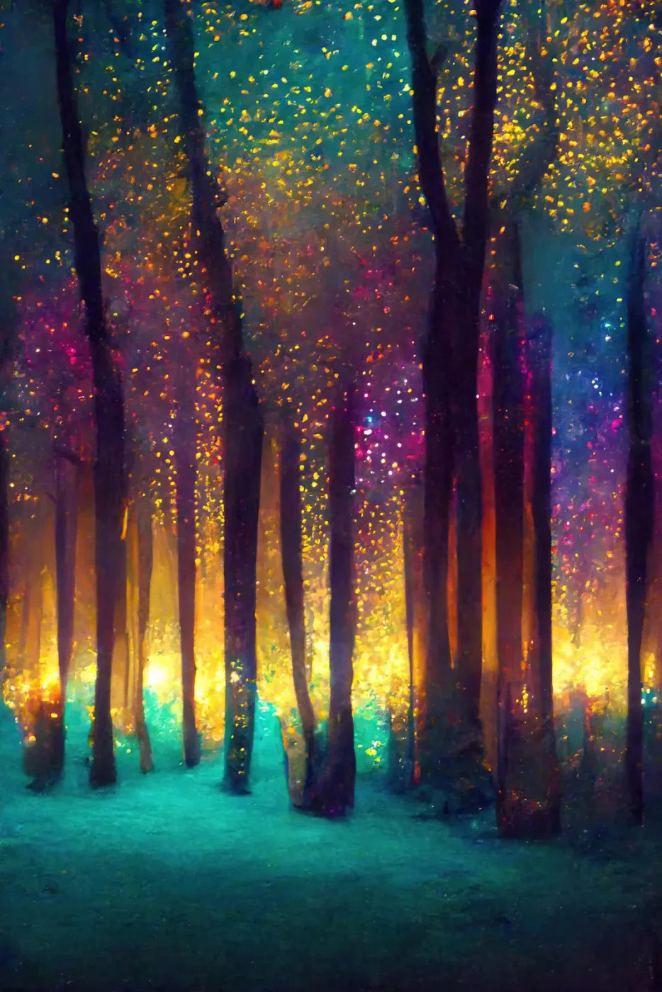Rainbow Forest Backdrop