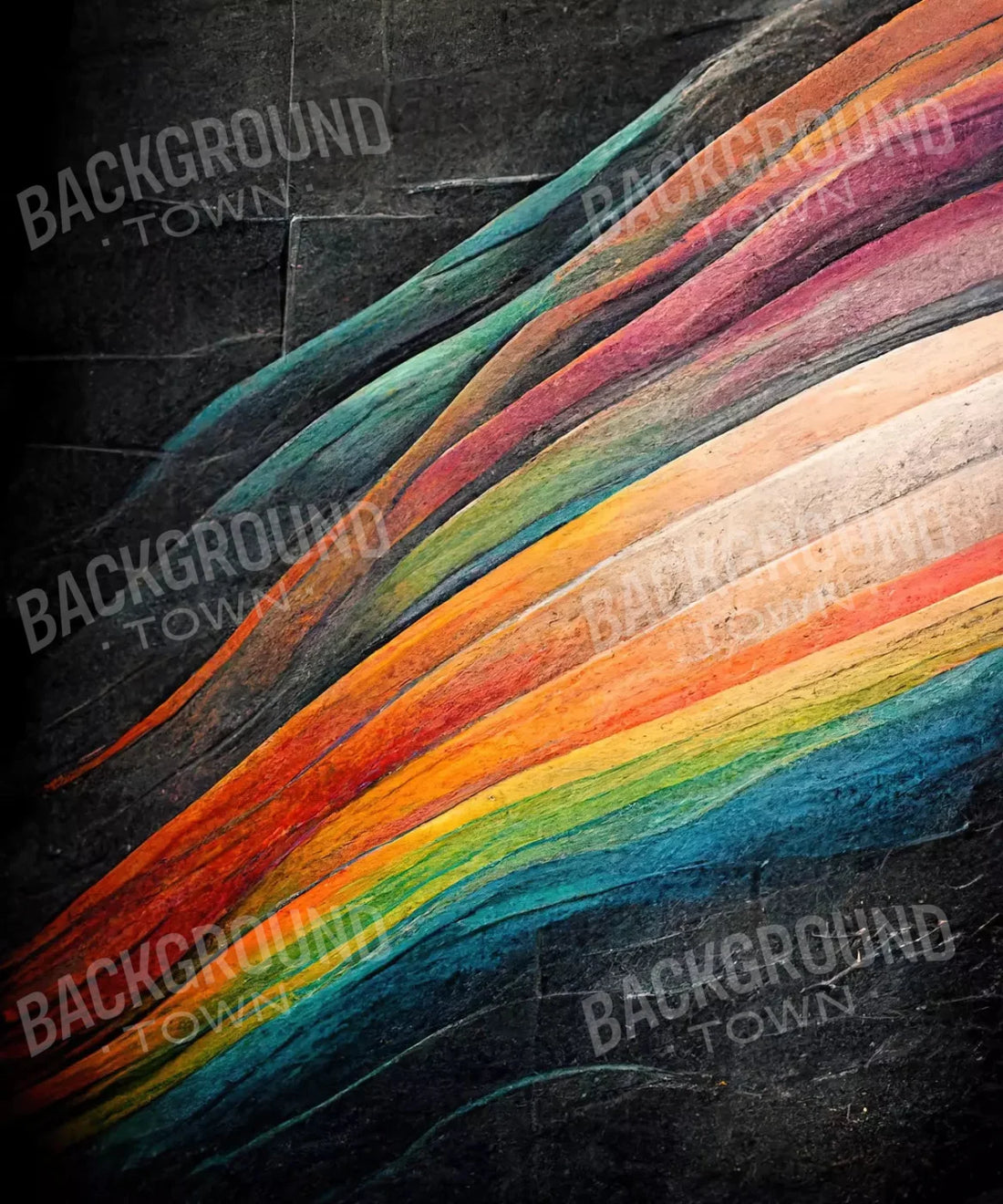 Multi-Color Painted Backdrop for Photography