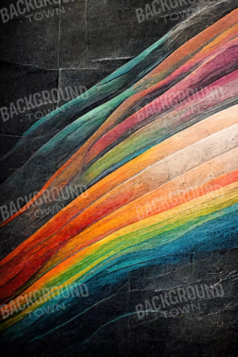 Rainbow Grafitti 5X8 Ultracloth ( 60 X 96 Inch ) Backdrop
