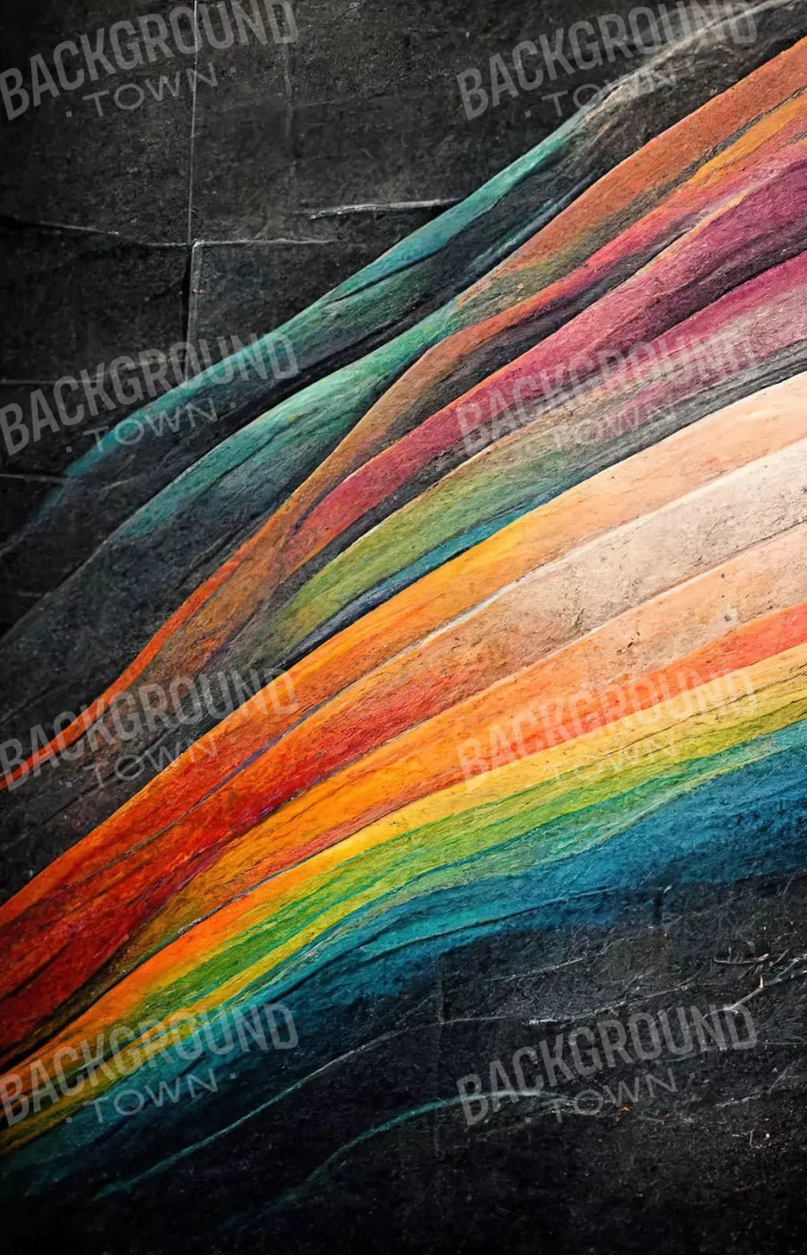 Rainbow Grafitti 8X12 Ultracloth ( 96 X 144 Inch ) Backdrop