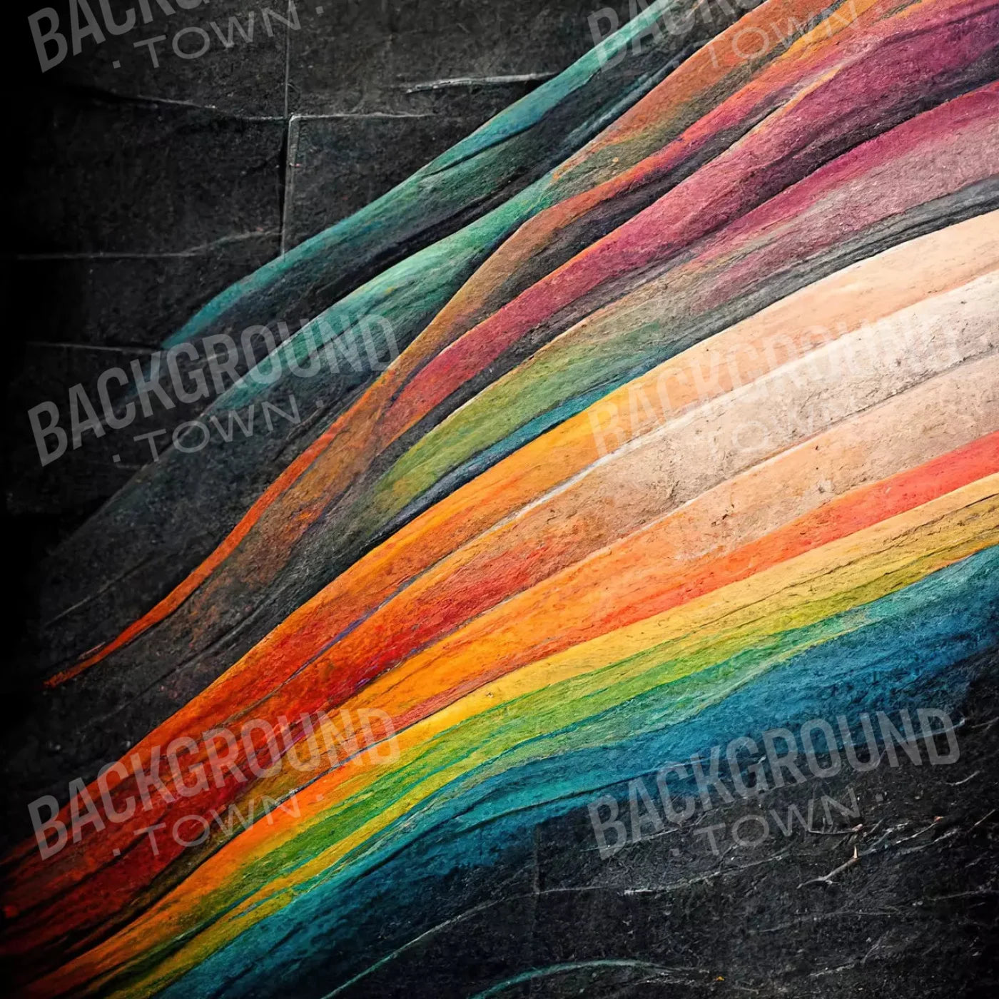 Rainbow Grafitti 8X8 Fleece ( 96 X Inch ) Backdrop
