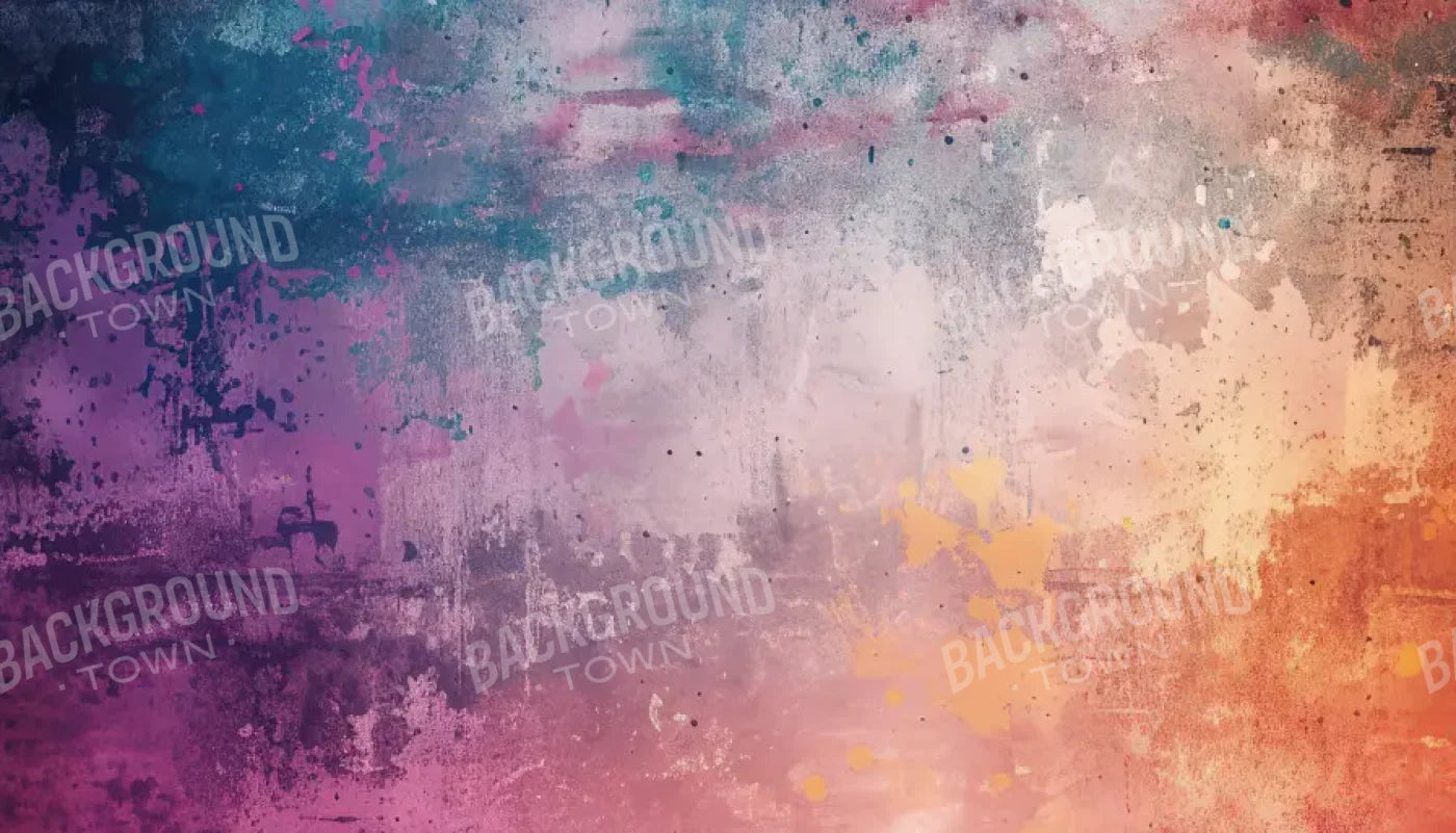 Rainbow Grunge 14’x8’ UltraCloth (168 x 96 inch) Backdrop