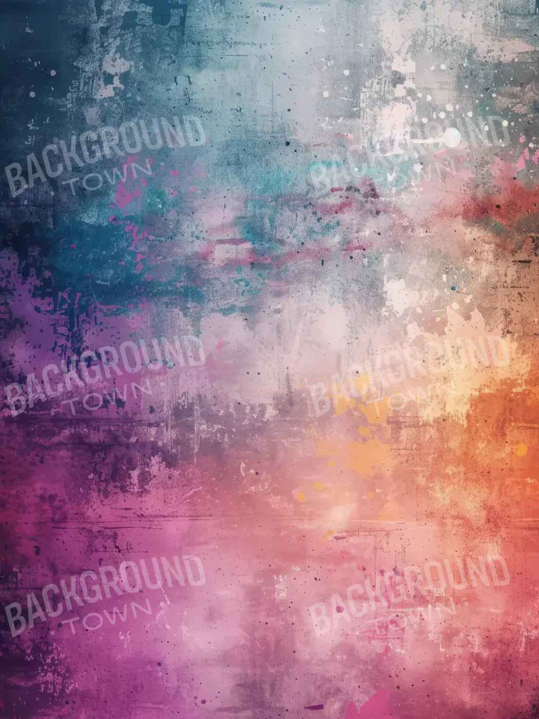 Rainbow Grunge 5’x6’8 Fleece (60 x 80 inch) Backdrop