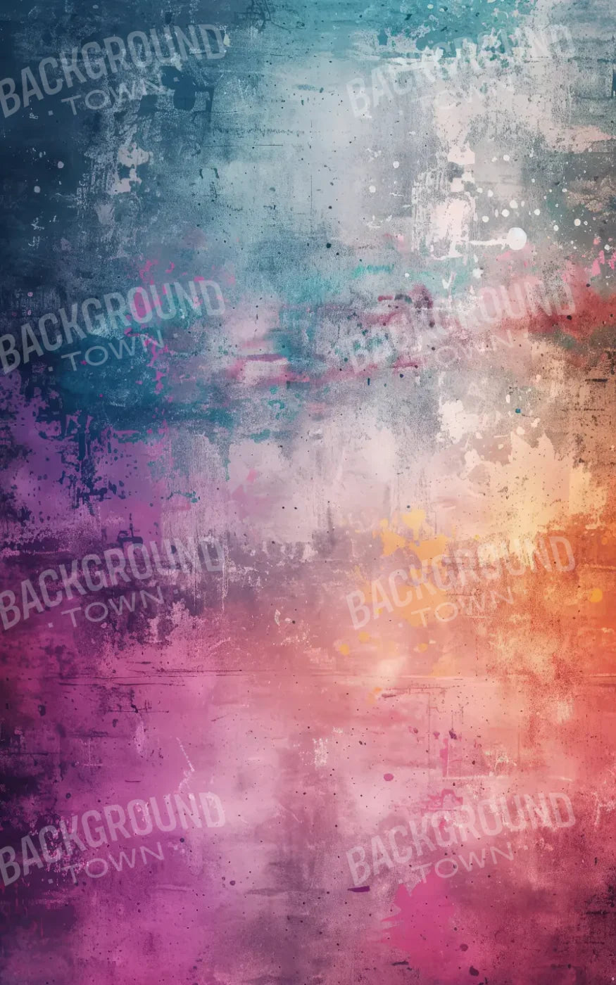 Rainbow Grunge 5’x8’ UltraCloth (60 x 96 inch) Backdrop