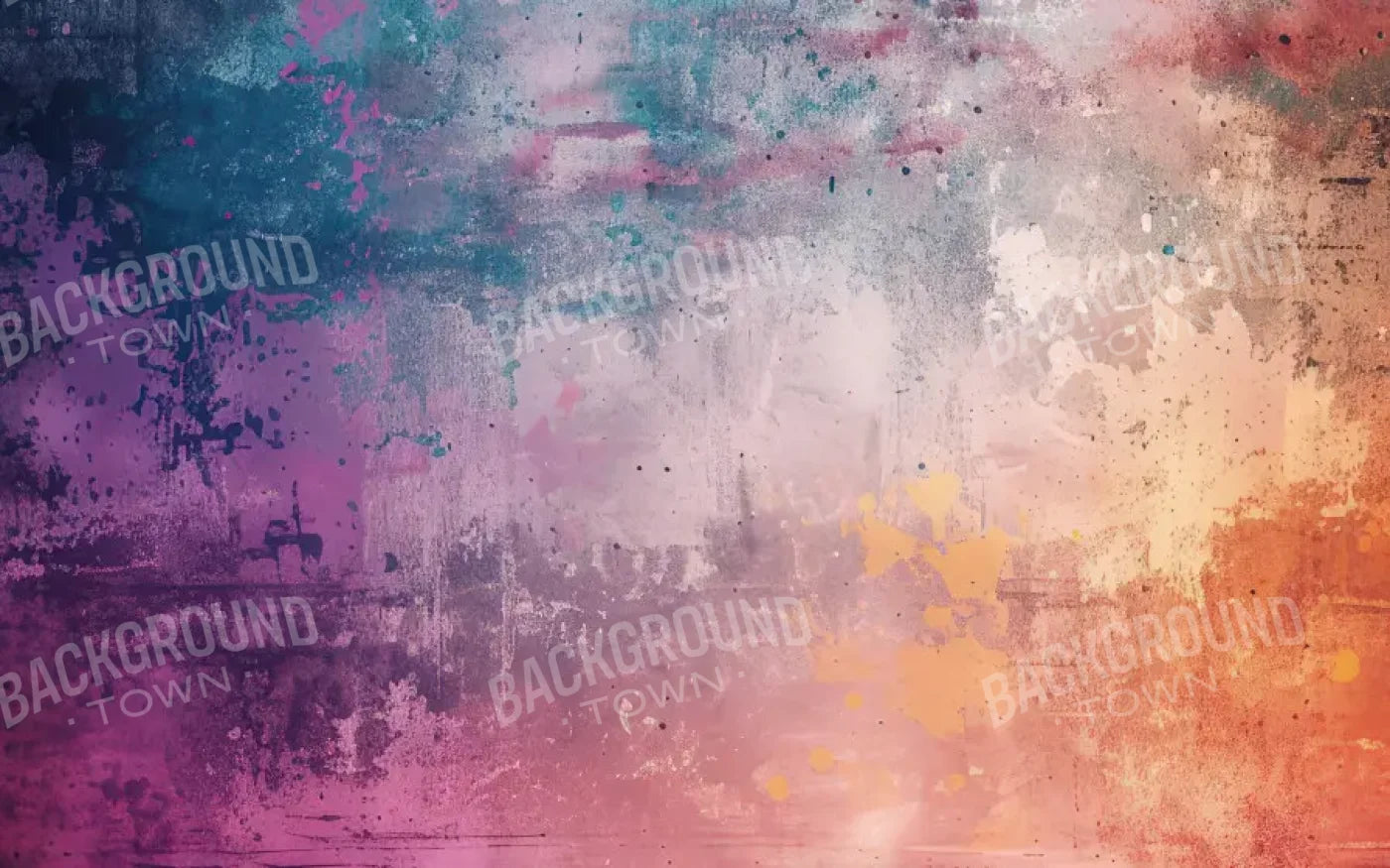 Rainbow Grunge 8’x5’ UltraCloth (96 x 60 inch) Backdrop