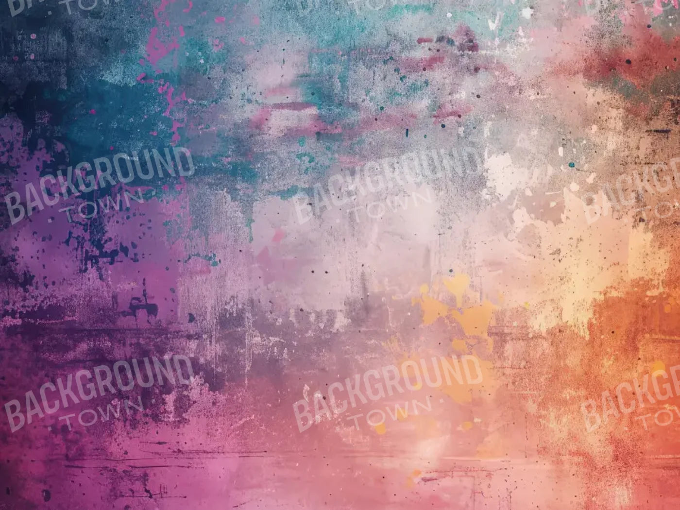 Rainbow Grunge 8’x6’ Fleece (96 x 72 inch) Backdrop