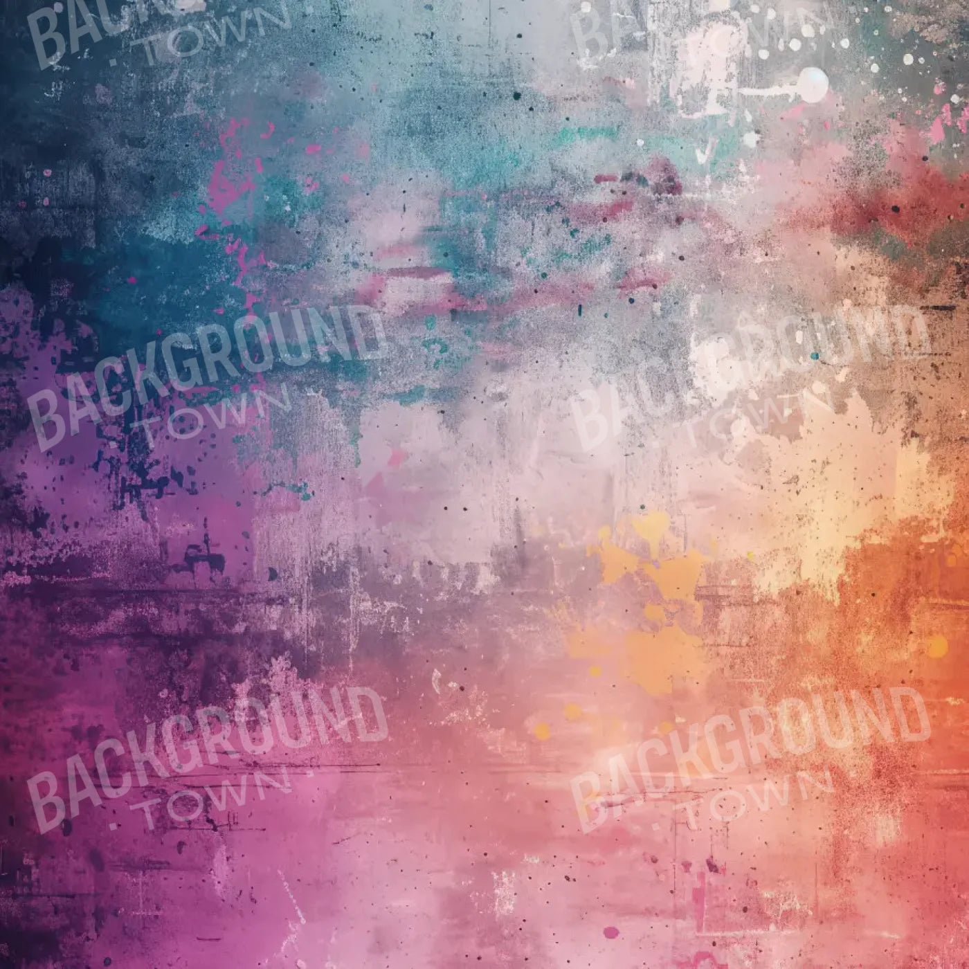 Rainbow Grunge 8’x8’ Fleece (96 x 96 inch) Backdrop