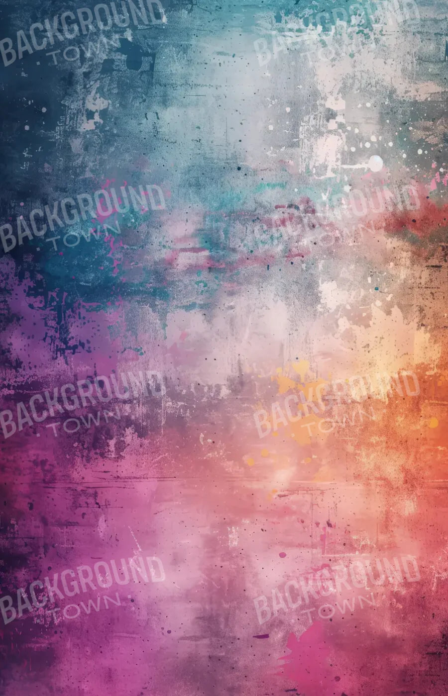 Rainbow Grunge 9’x14’ UltraCloth (108 x 168 inch) Backdrop