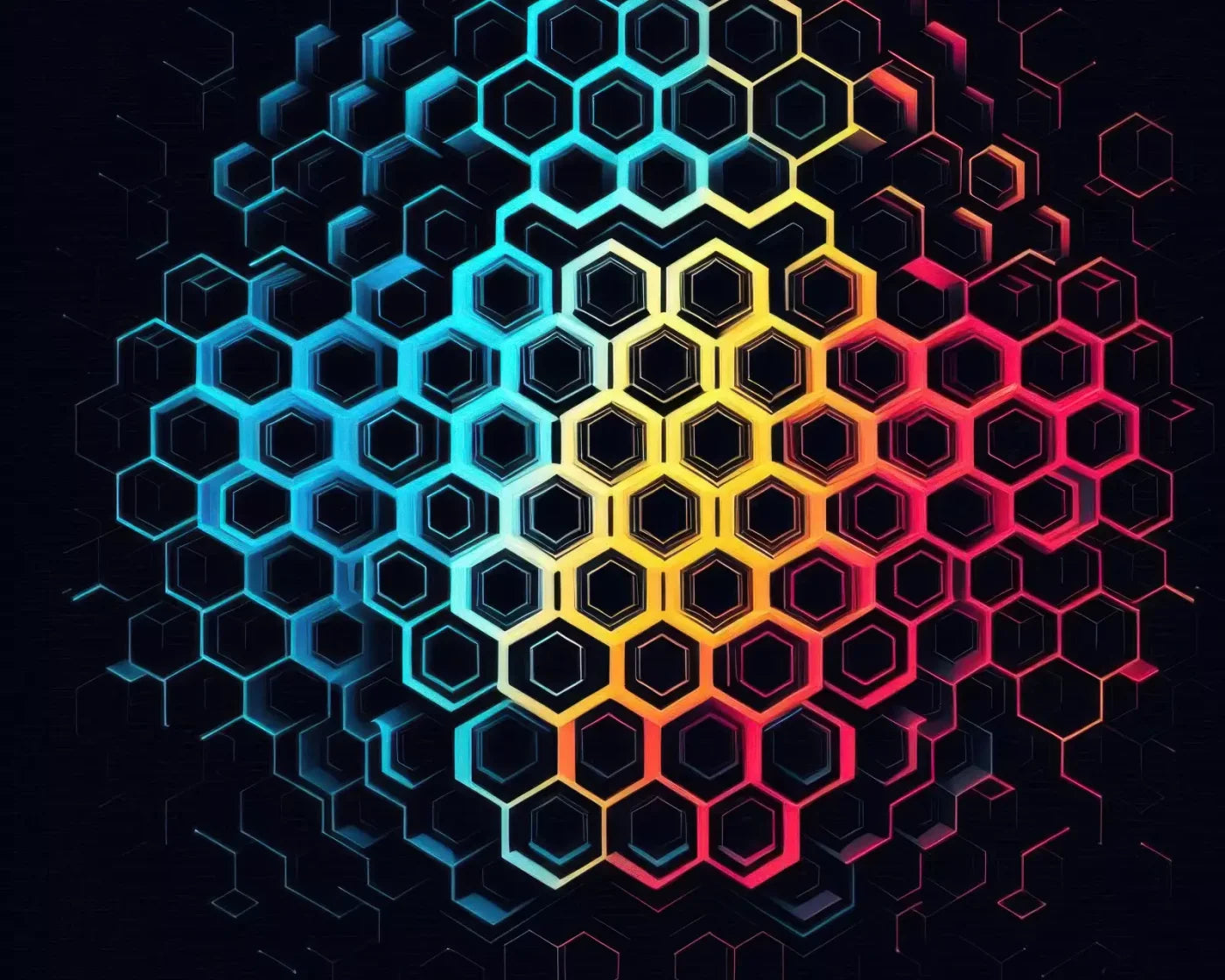 Rainbow Honeycomb 10’X8’ Fleece (120 X 96 Inch) Backdrop