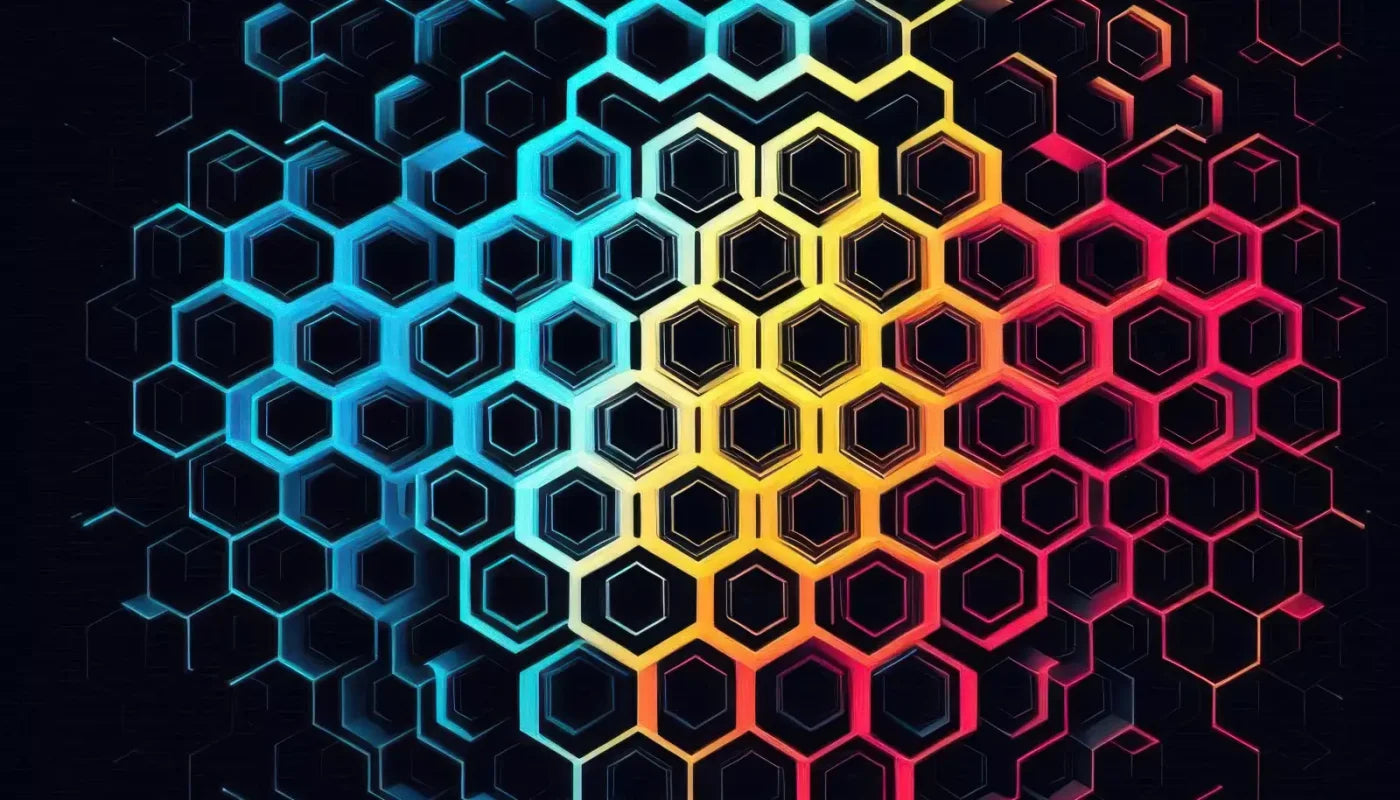 Rainbow Honeycomb 14’X8’ Ultracloth (168 X 96 Inch) Backdrop