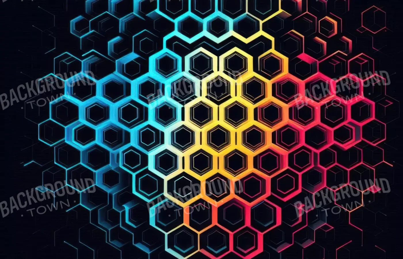 Rainbow Honeycomb 14’X9’ Ultracloth (168 X 108 Inch) Backdrop