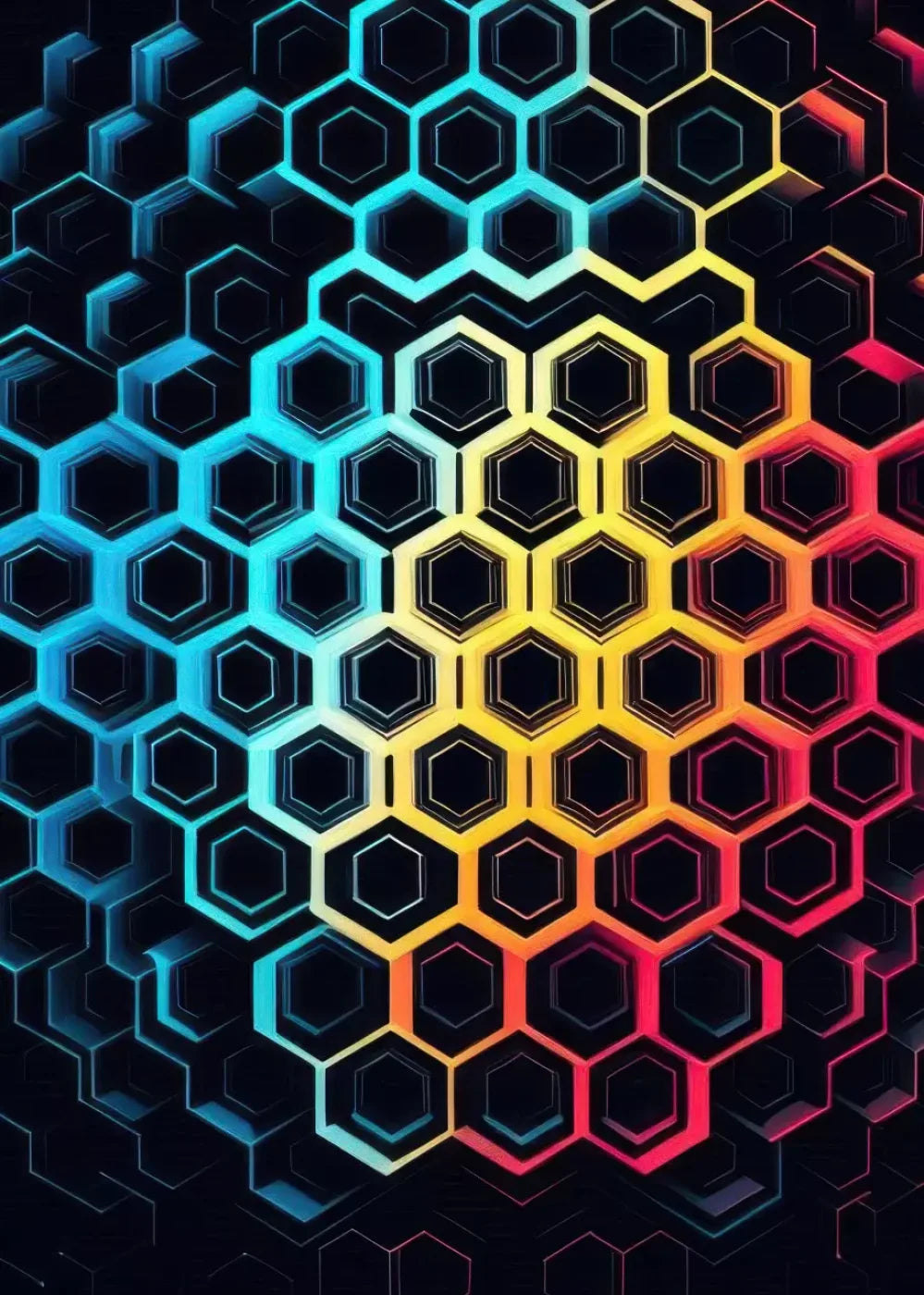 Rainbow Honeycomb 5’X7’ Ultracloth (60 X 84 Inch) Backdrop