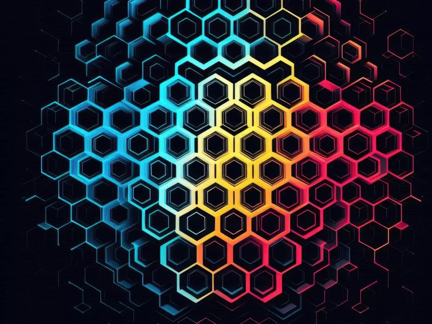 Rainbow Honeycomb 6’8X5’ Fleece (80 X 60 Inch) Backdrop
