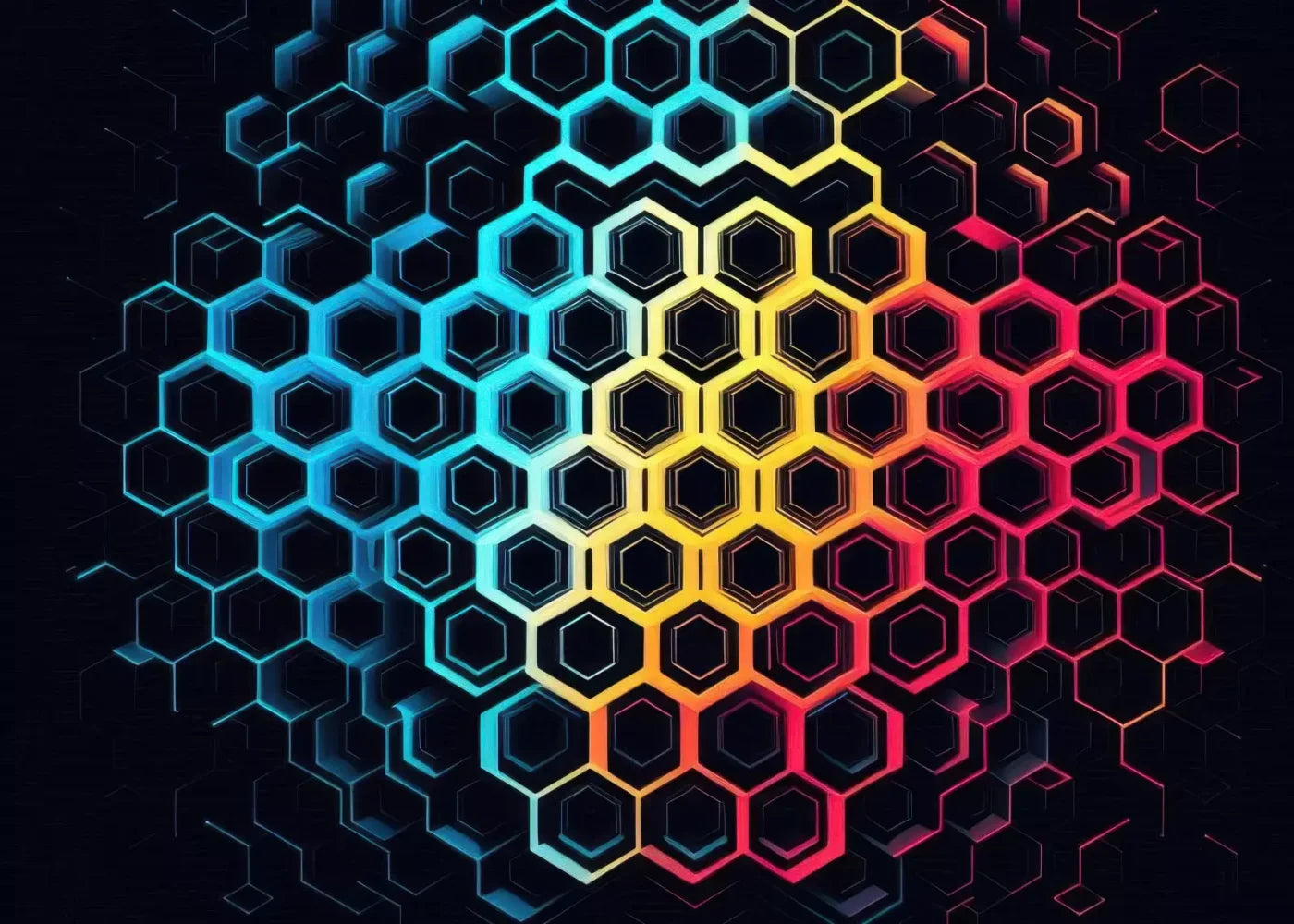 Rainbow Honeycomb 7’X5’ Ultracloth (84 X 60 Inch) Backdrop