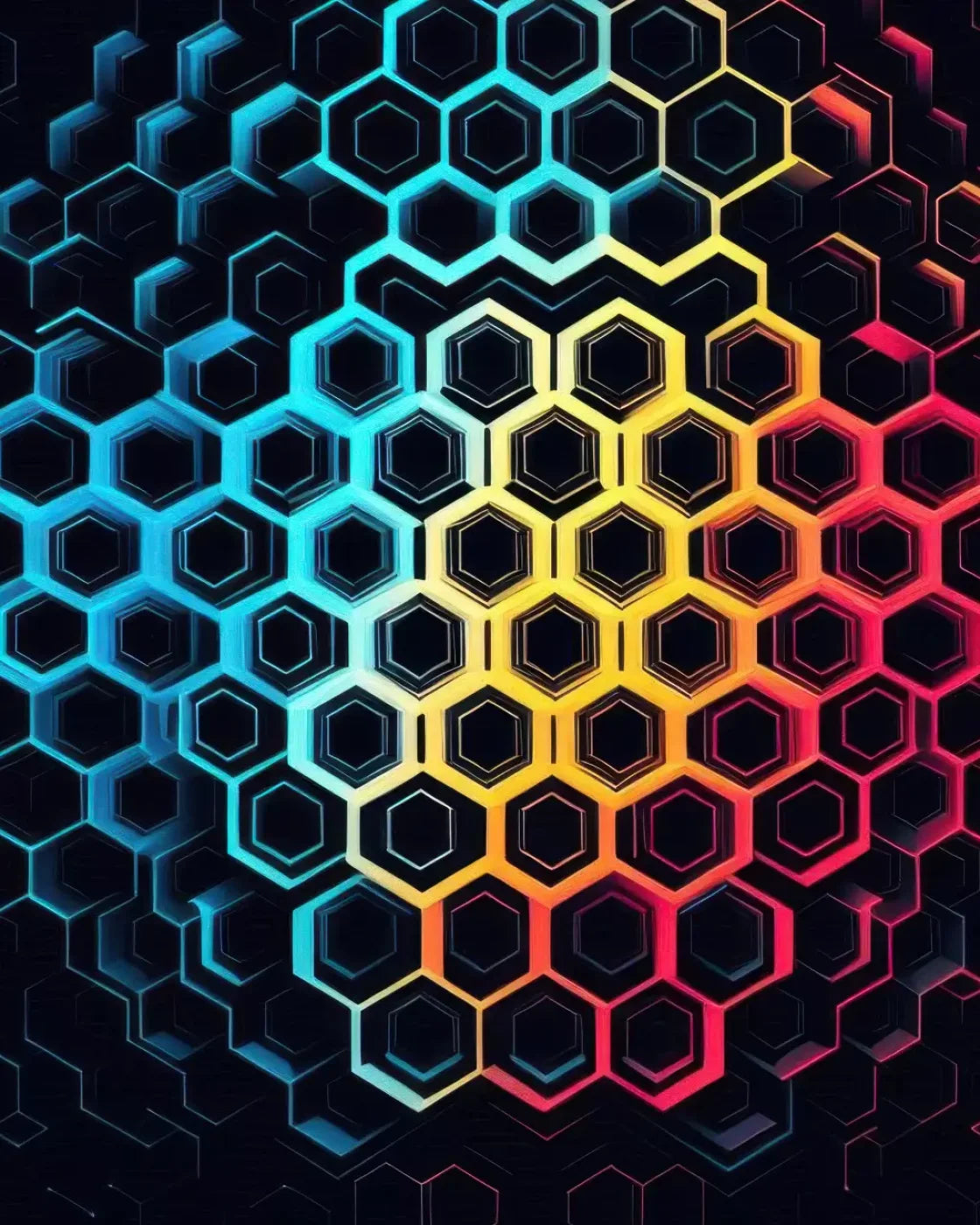 Rainbow Honeycomb 8’X10’ Fleece (96 X 120 Inch) Backdrop
