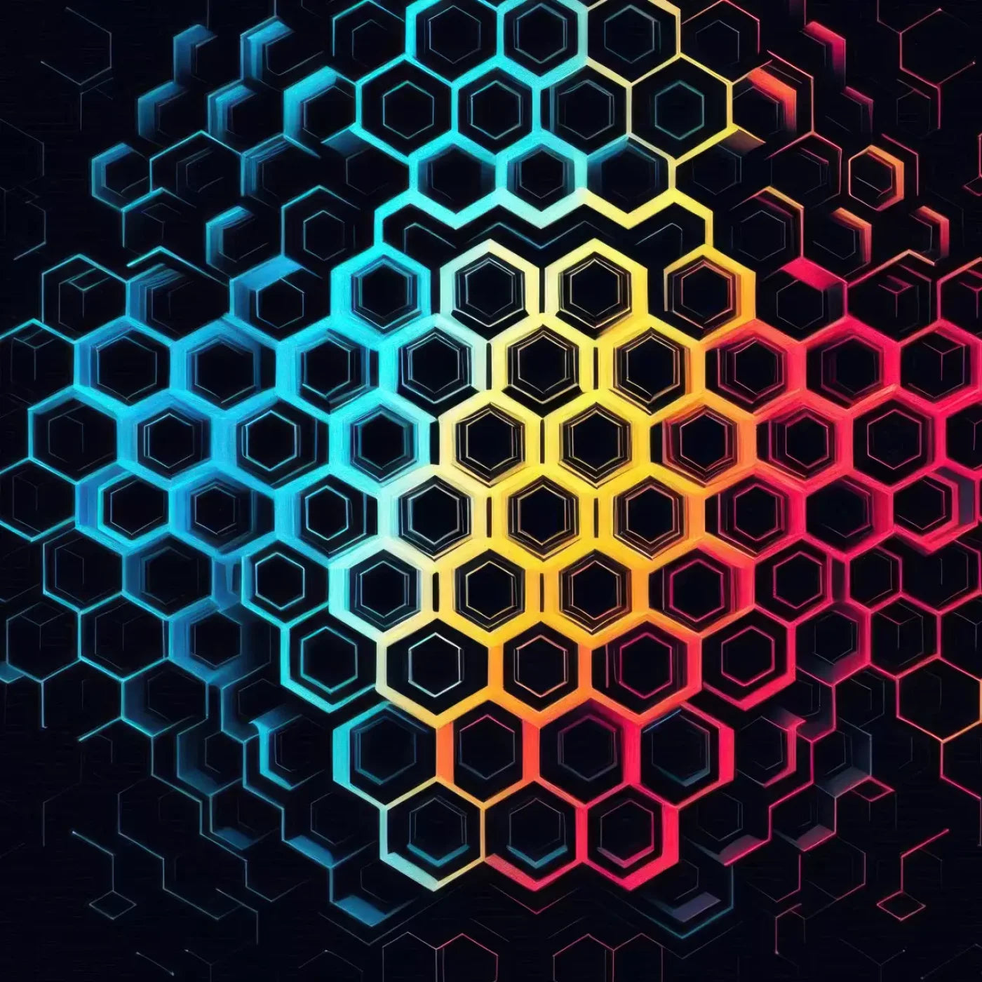 Rainbow Honeycomb 8’X8’ Fleece (96 X Inch) Backdrop