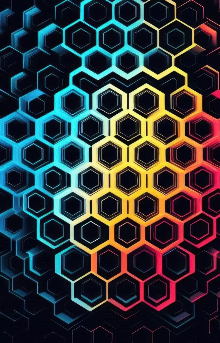 Rainbow Honeycomb 9’X14’ Ultracloth (108 X 168 Inch) Backdrop