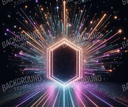 Rainbow Road Portal 12’X10’ Ultracloth (144 X 120 Inch) Backdrop