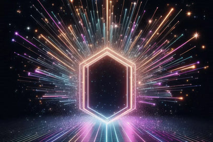 Rainbow Road Portal 12’X8’ Ultracloth (144 X 96 Inch) Backdrop