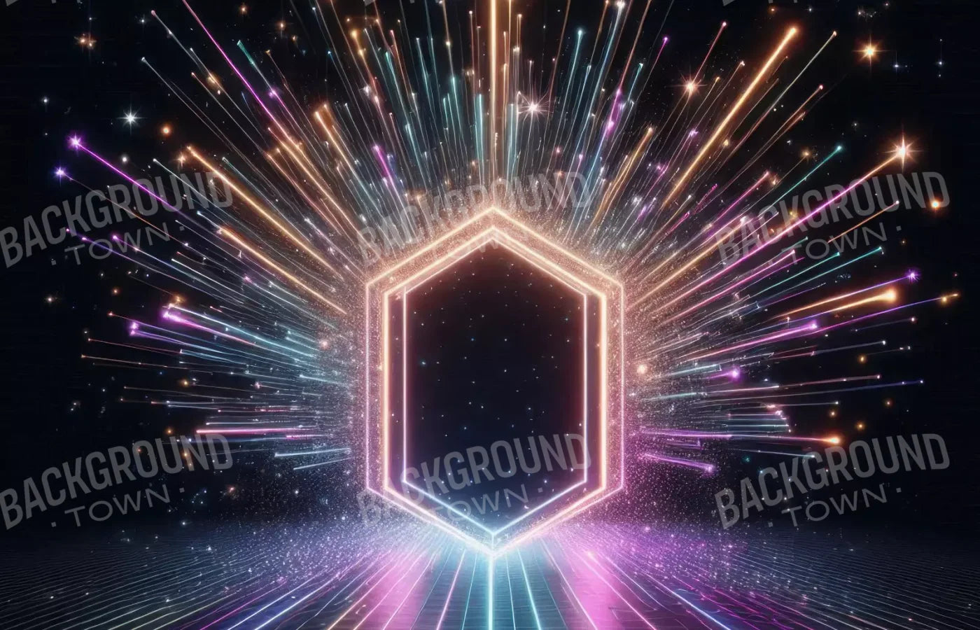 Rainbow Road Portal 14’X9’ Ultracloth (168 X 108 Inch) Backdrop
