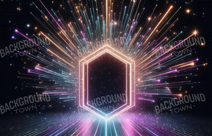 Rainbow Road Portal 14’X9’ Ultracloth (168 X 108 Inch) Backdrop