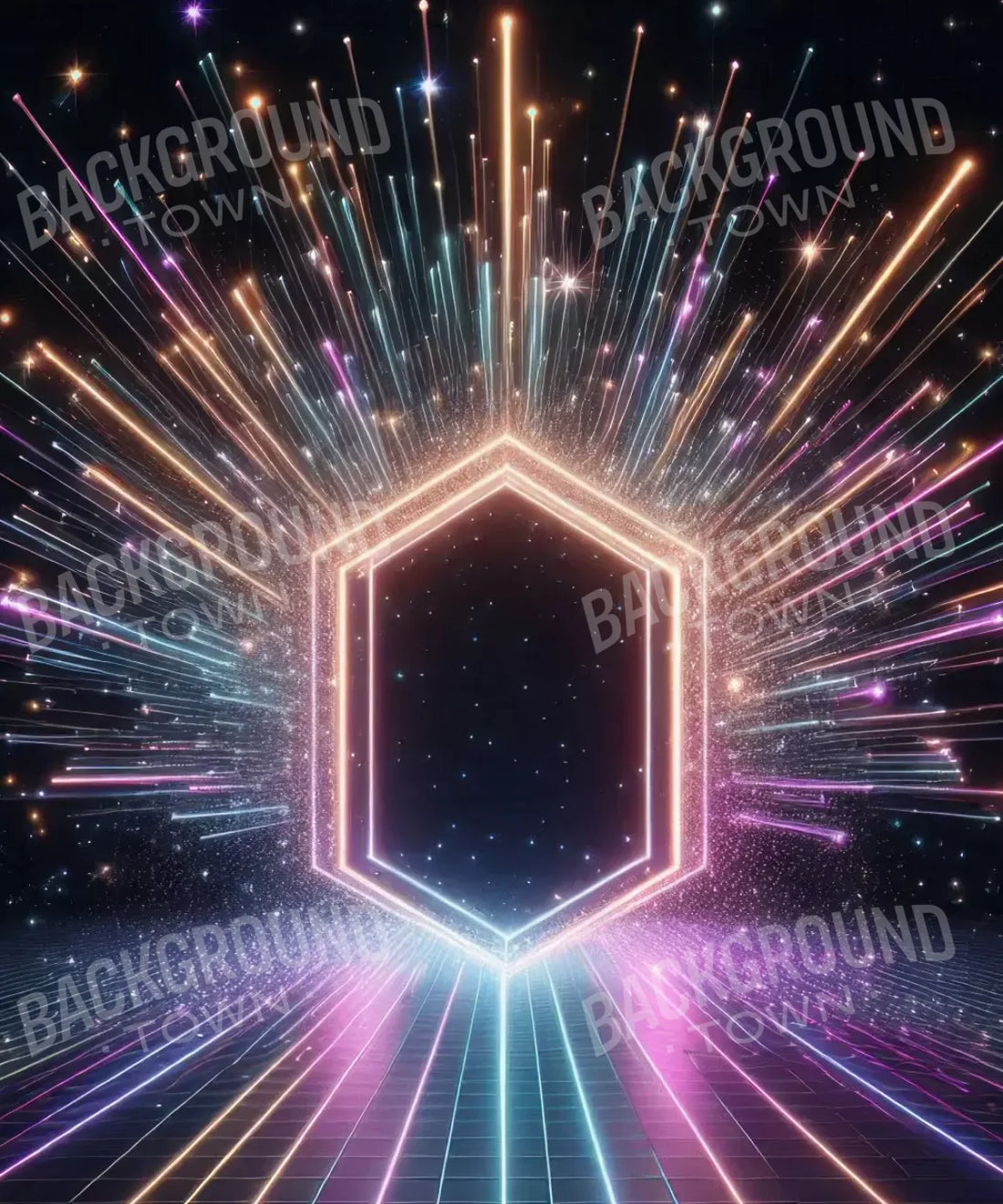 Purple , Orange , Blue , Green Backdrop for Photography