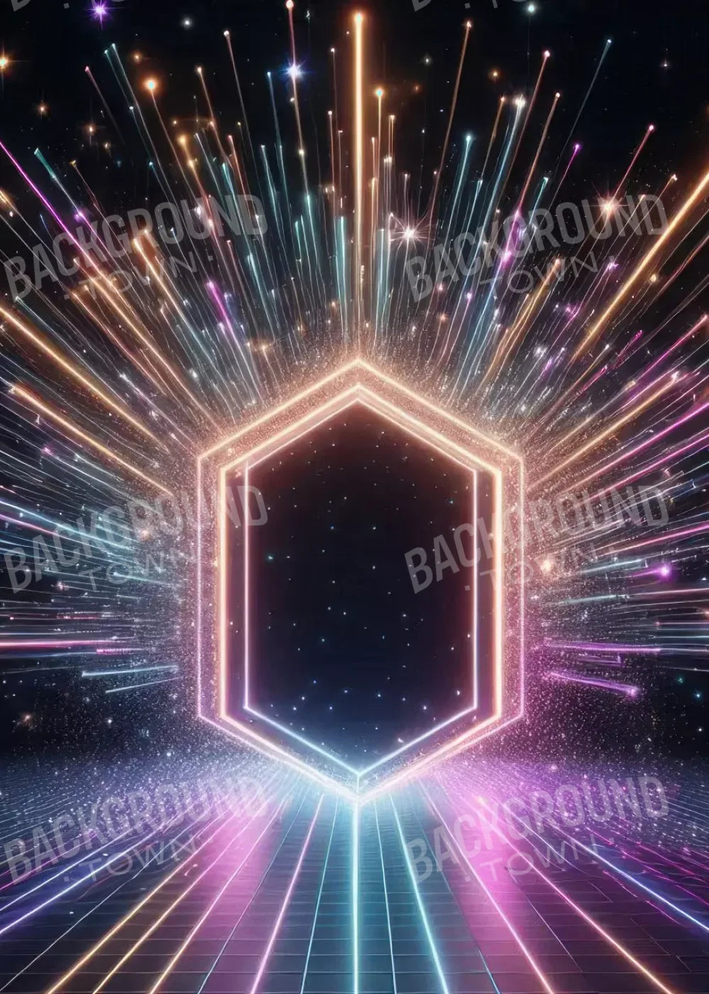 Rainbow Road Portal 5’X7’ Ultracloth (60 X 84 Inch) Backdrop