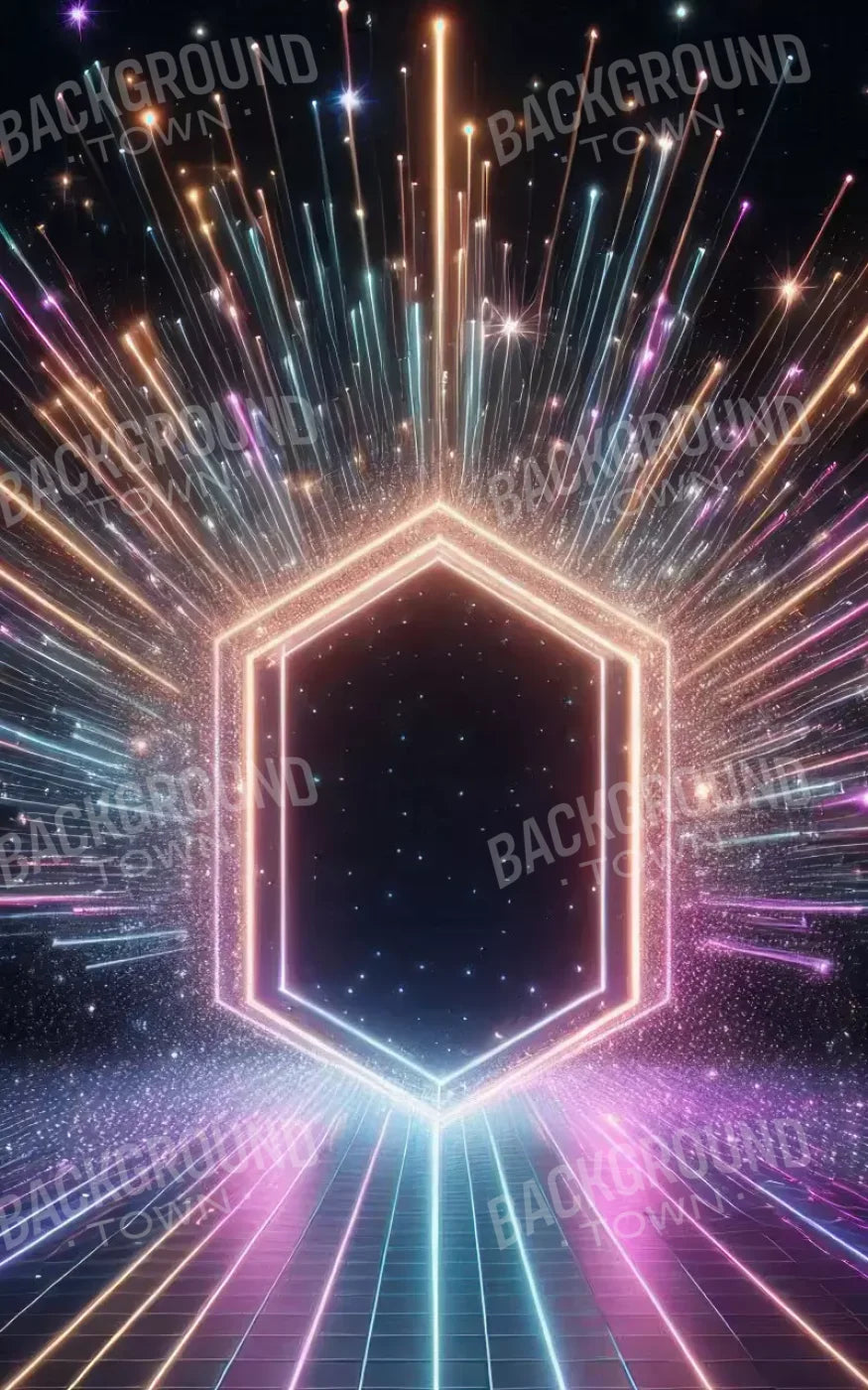 Rainbow Road Portal 5’X8’ Ultracloth (60 X 96 Inch) Backdrop