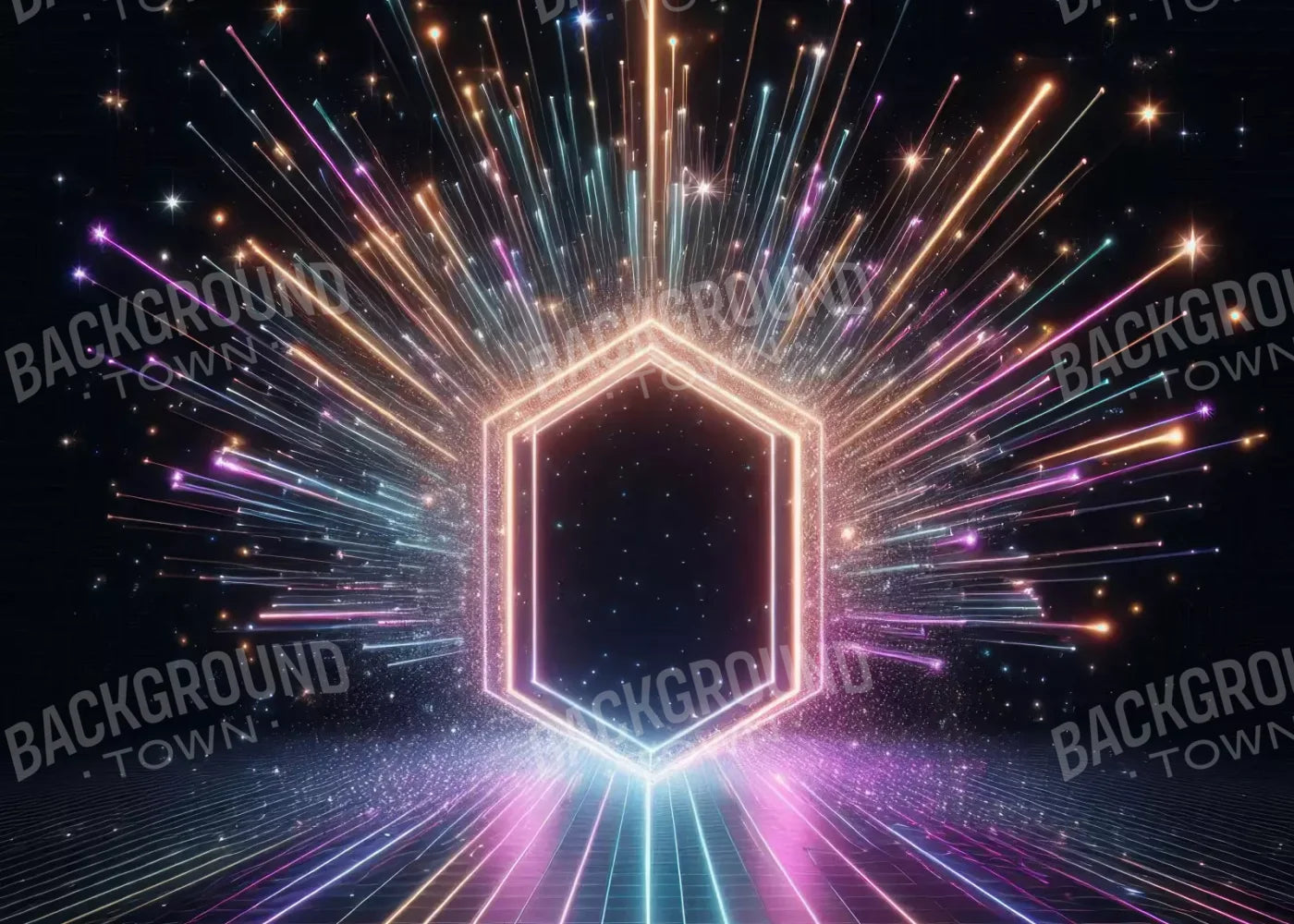 Rainbow Road Portal 7’X5’ Ultracloth (84 X 60 Inch) Backdrop