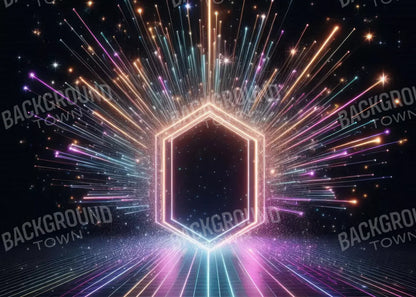 Rainbow Road Portal 7’X5’ Ultracloth (84 X 60 Inch) Backdrop