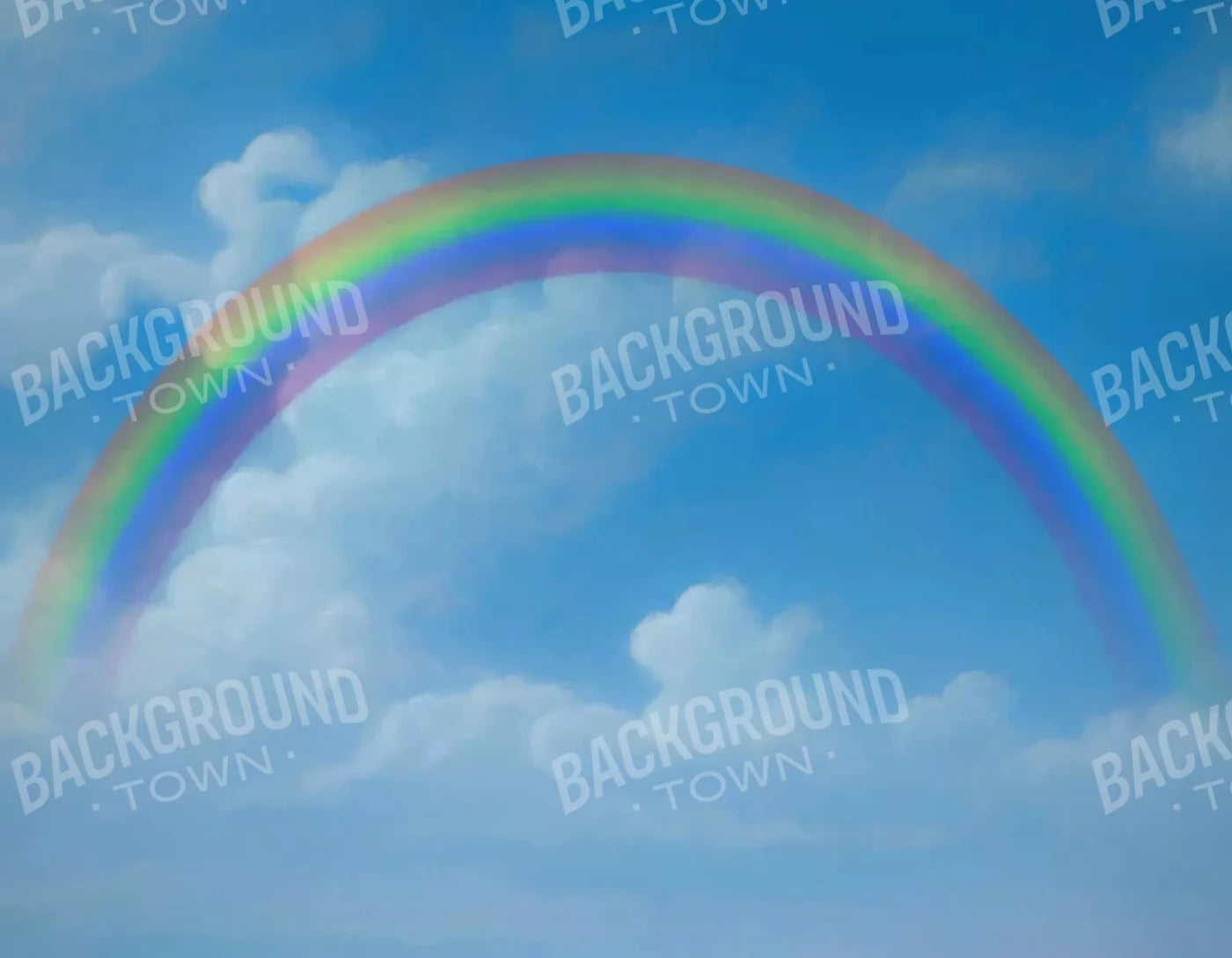 Rainbow Sky 8X6 Fleece ( 96 X 72 Inch ) Backdrop
