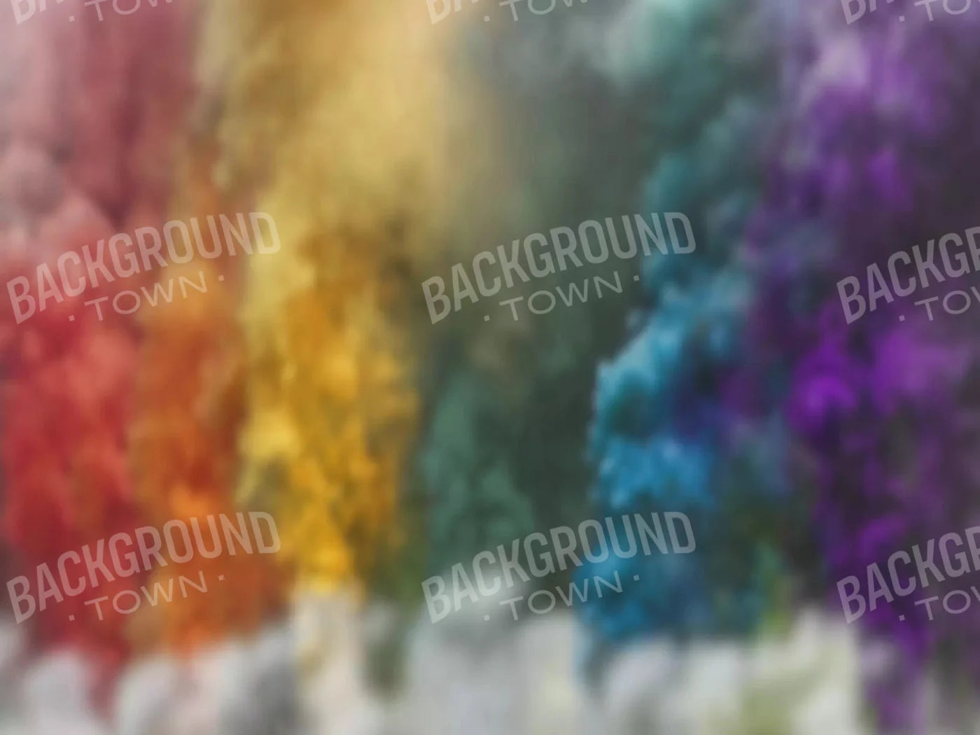Rainbow Smoke Clouds 68X5 Fleece ( 80 X 60 Inch ) Backdrop