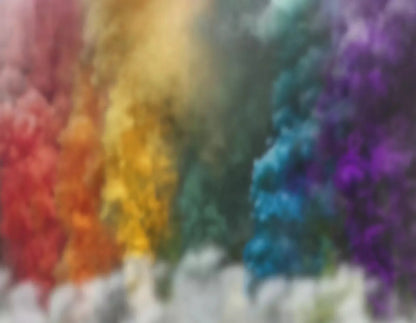 Rainbow Smoke Clouds 8X6 Fleece ( 96 X 72 Inch ) Backdrop