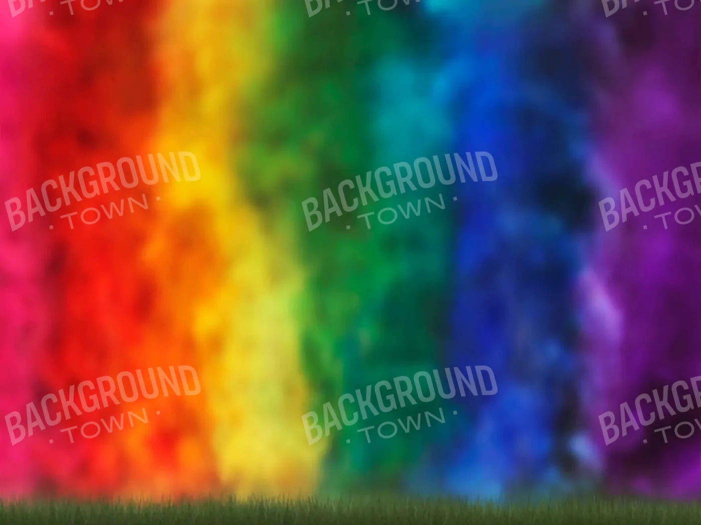 Rainbow Smoke Show 68X5 Fleece ( 80 X 60 Inch ) Backdrop