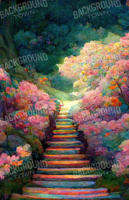 Rainbow Staircase 8X12 Ultracloth ( 96 X 144 Inch ) Backdrop