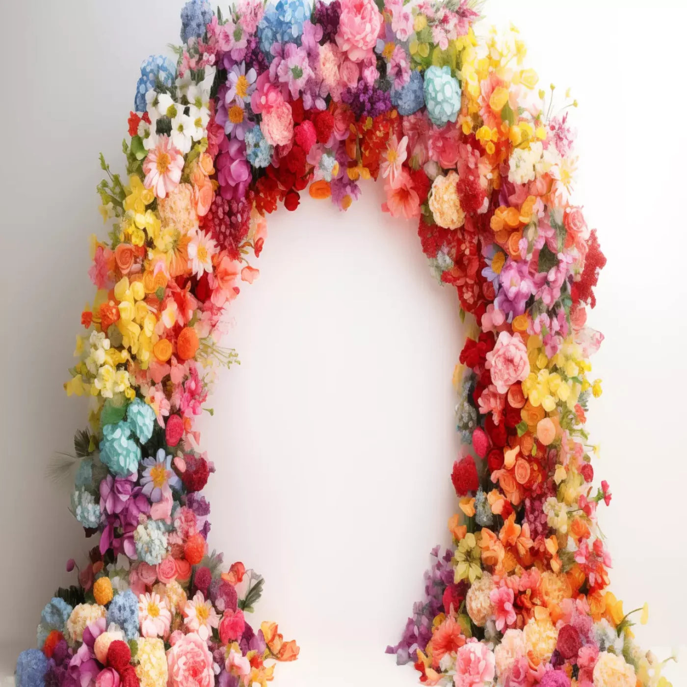 Rainbow Studio Floral Arch 3 10’X10’ Ultracloth (120 X Inch) Backdrop