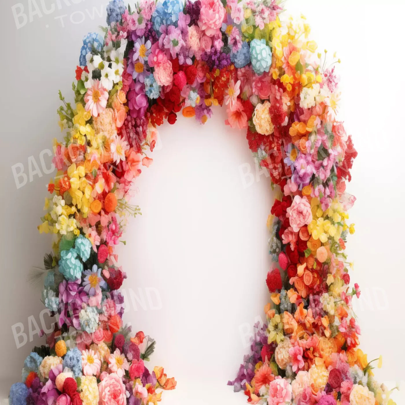 Rainbow Studio Floral Arch 3 10’X10’ Ultracloth (120 X Inch) Backdrop