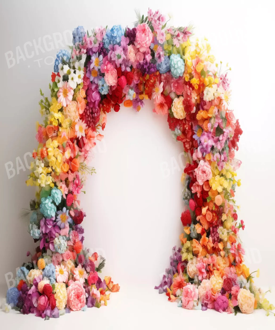 Rainbow Studio Floral Arch 3 10’X12’ Ultracloth (120 X 144 Inch) Backdrop